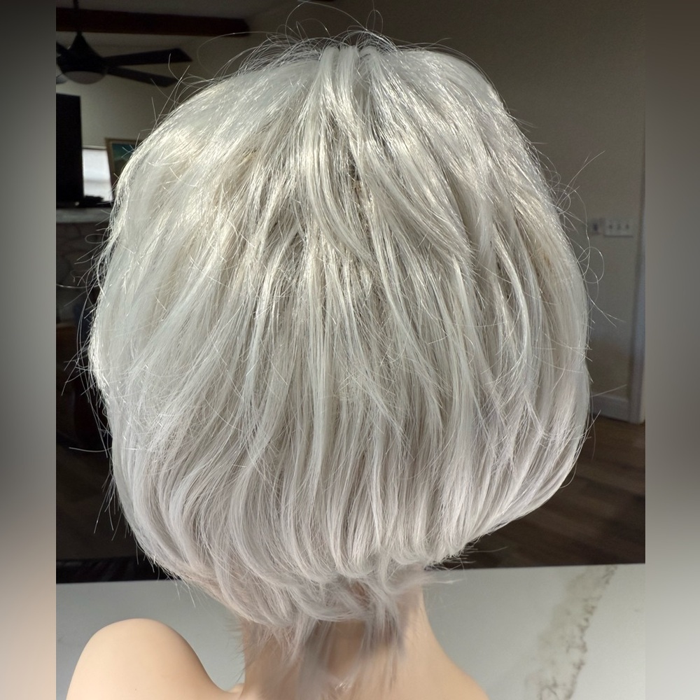 HAIR Pixie with bangs Light Gray/Silver/White - Picture 9 of 10